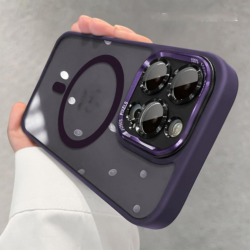 Protector Clear Magnetic Phone Case for Iphone 17/16/15/14/13/12 Pro Max plus with Magnetic Wireless Charging Shockproof Full Body Protection Scratch Resistant Anti-Yellow