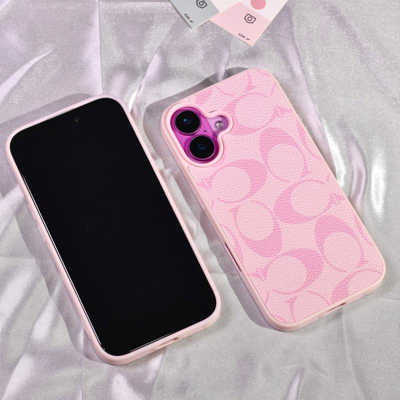 Premium Leather Pattern Phone Case for iPhone 11-17 Pro Max & Plus - Shockproof Design for Boys and Girls