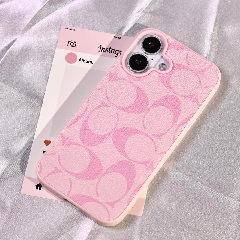 Premium Leather Pattern Phone Case for iPhone 11-17 Pro Max & Plus - Shockproof Design for Boys and Girls