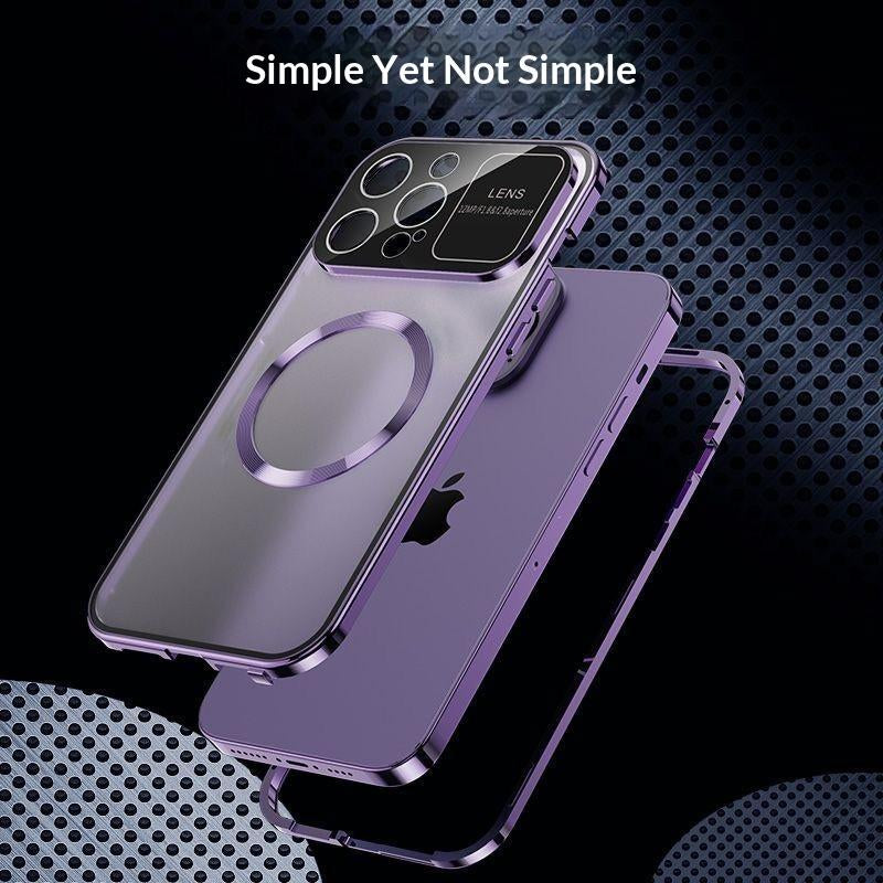 [Not All Metal&Pc Back]Metal Frame Protection Privacy Screen Protector anti Drop Magnetic Charging IP12-17 Patriotic Gift Fashion Trendy Phone Cases Phone Case Magsafe Charger Cover IP 16 Case Full Coverage Privacy Protective Smartphone