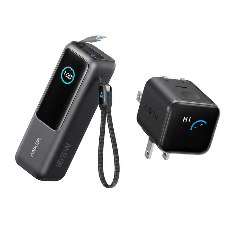 Anker Smart Display Charger, Anker Nano 45W Fast Charging USBC Charger with Smart Recognition, Built-In Care Mode, Compact with 180° Foldable Plug, for Iphone 17/16/15 Series, Macbook, Apple Watch