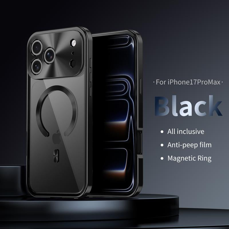 [Not All Metal&Pc Back]Metal Frame Protection Privacy Screen Protector anti Drop Magnetic Charging IP12-17 Patriotic Gift Fashion Trendy Phone Cases Phone Case Magsafe Charger Cover IP 16 Case Full Coverage Privacy Protective Smartphone