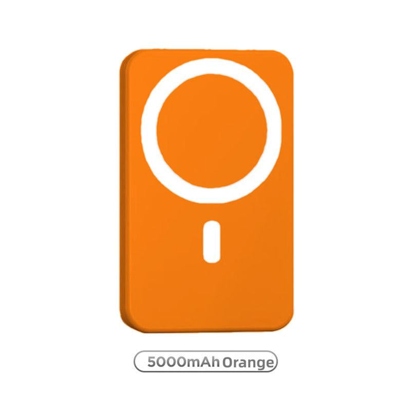 Magnetic Wireless Power Bank 5000mAh - Magsafe-Compatible Portable Charger with 15W Wireless Charging & 20W USB-C PD - Slim Mini Battery Pack for iPhone 12-17 & Qi Android Devices (Includes Ring)