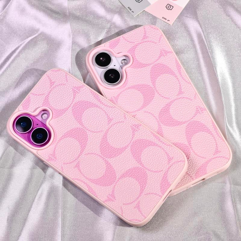 Premium Leather Pattern Phone Case for iPhone 11-17 Pro Max & Plus - Shockproof Design for Boys and Girls