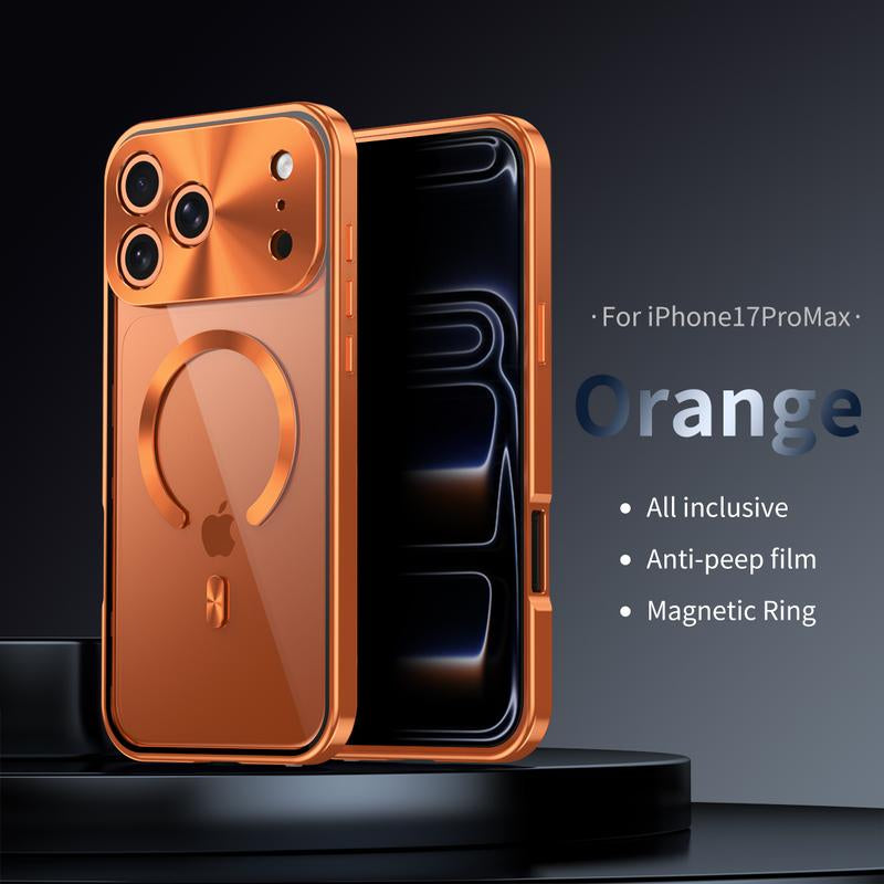 [Not All Metal&Pc Back]Metal Frame Protection Privacy Screen Protector anti Drop Magnetic Charging IP12-17 Patriotic Gift Fashion Trendy Phone Cases Phone Case Magsafe Charger Cover IP 16 Case Full Coverage Privacy Protective Smartphone