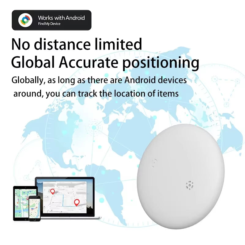 Android Airtag with Magnet Holder Compatible with Google Find My, Waterproof Shockproof Smart Tracker with Protective Cover